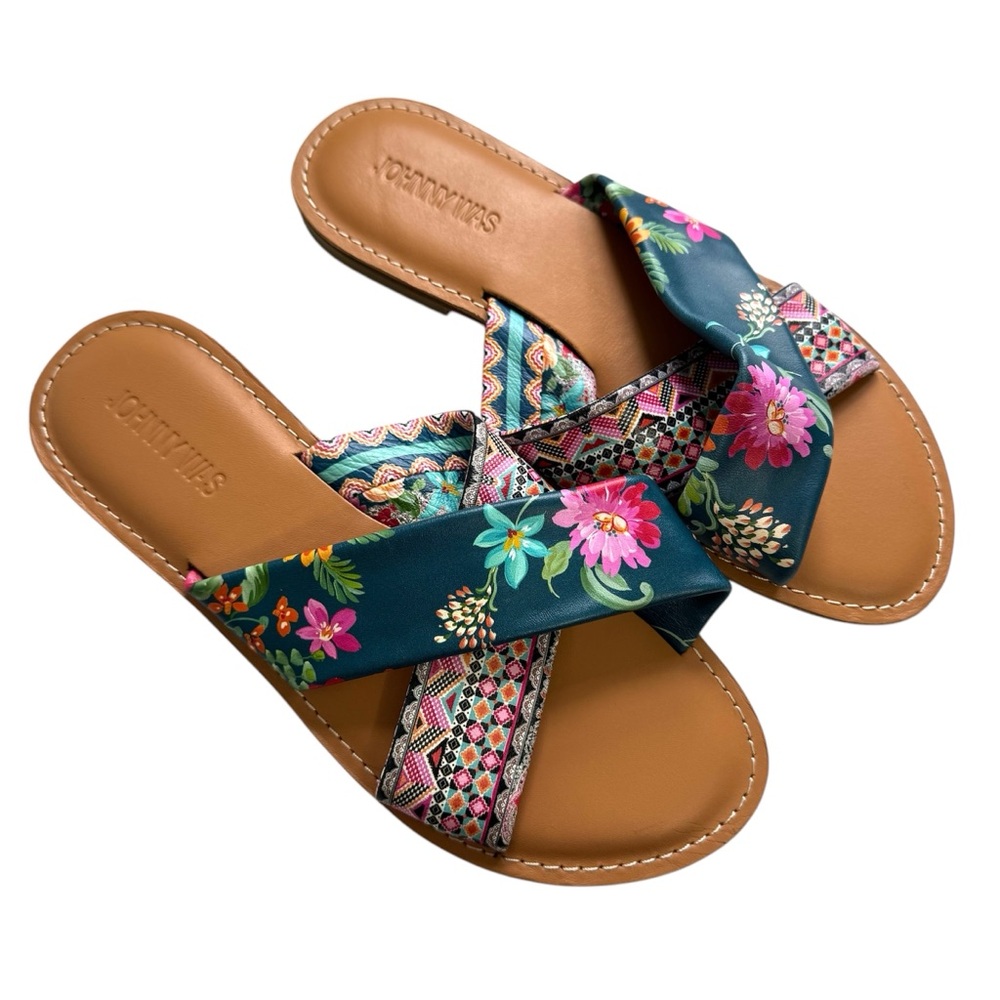 NEW Johnny Was Sonoma Slide Sandal Floral Slip On - Picture 6 of 9